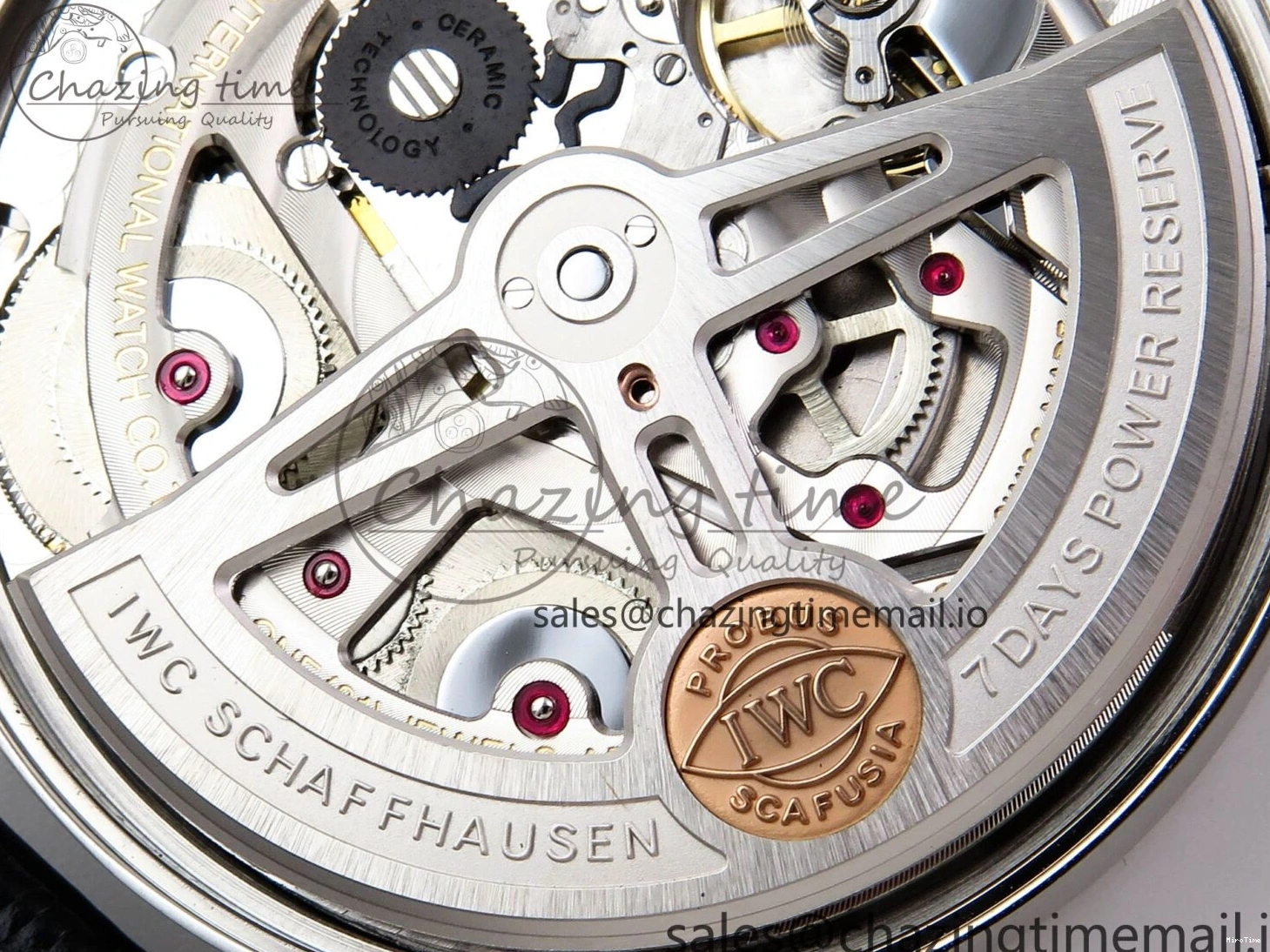 MIROTIME 0308 OnTrend Portugieser Automatic 42mm SS APSF 1:1 Best Edition White RG Dial on Black Leather Strap A 7010